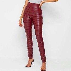 Maniere De Voir brand, vegan leather pants, brand new,  tags are still attached